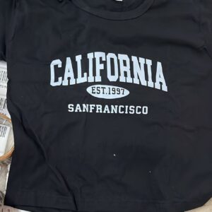 Women Black Colour Printed T Shirt Size M