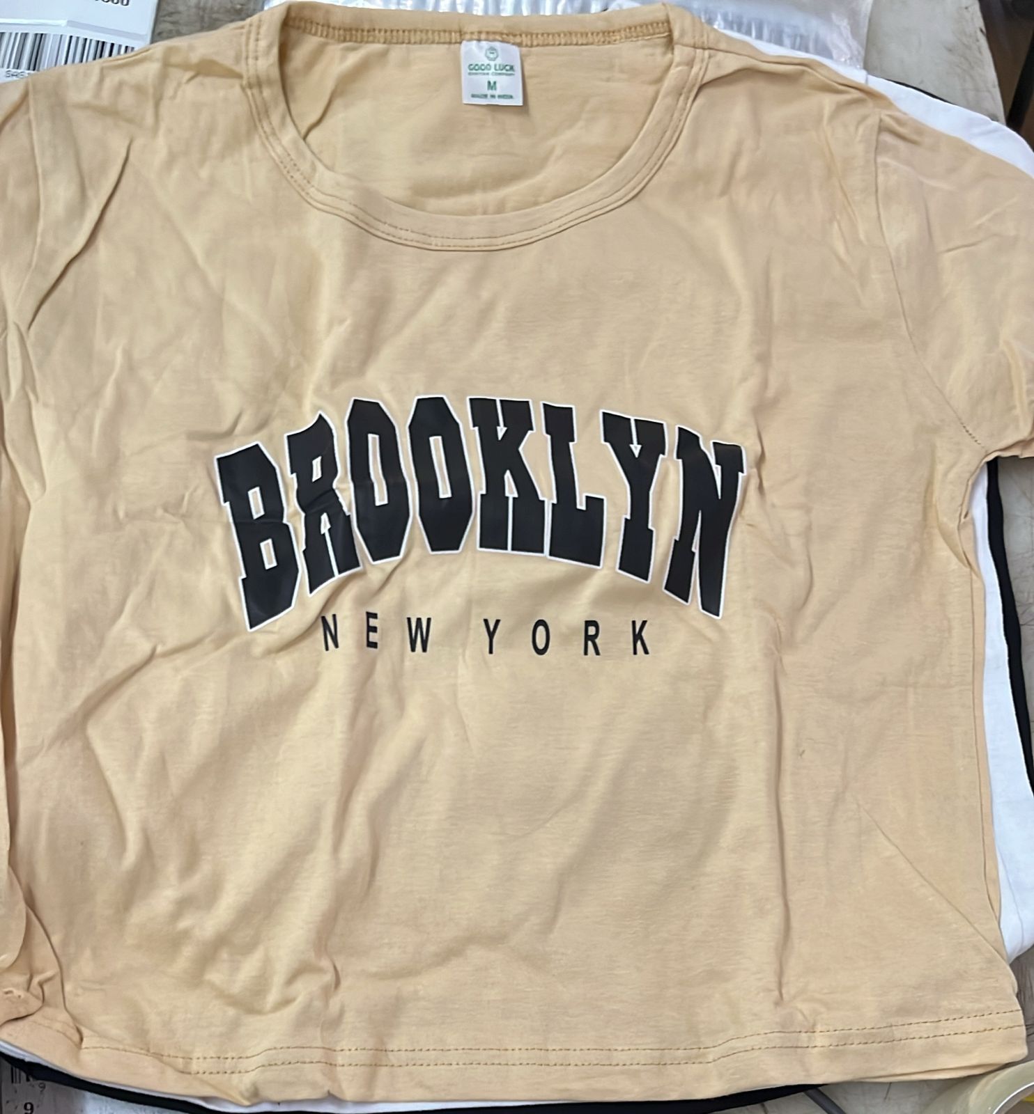 Women Beige Colour Printed T Shirt Size M