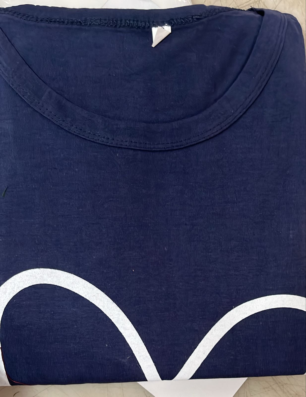 Women Blue Colour Printed Long T Shirt Size Xl