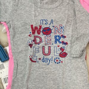 Kids Girl Grey Colour Printed T Shirt Size 12 To 18 M