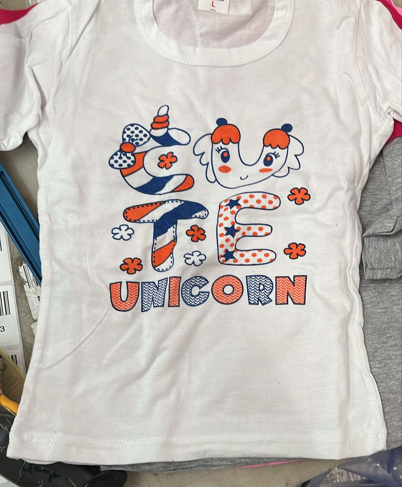 Kids Girl White Colour Printed T Shirt Size 12 To 18 M