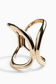 HM Hinged Cuff Bracelet Colour Golden