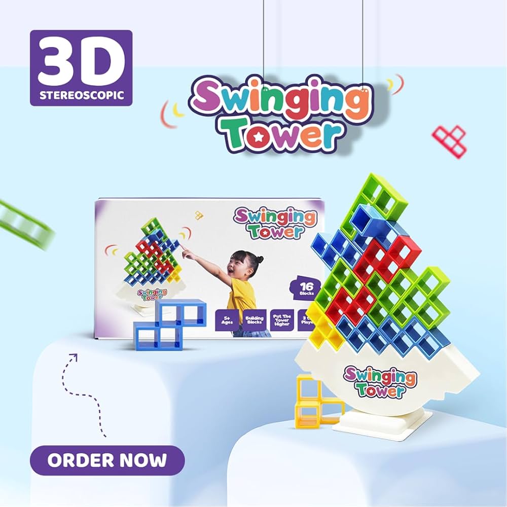 Swinging Tower Game 32 Blocks