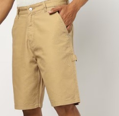Yousta Men Regular Fit Denim Shorts Brown Color Size 28