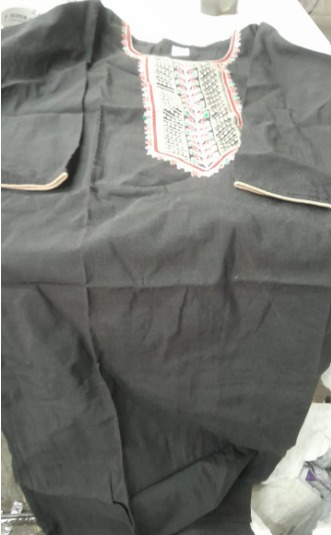 Womens Embroidered Kurti Size Xxl Black
