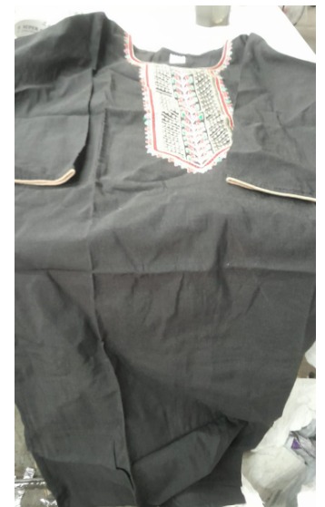 Womens Embroidered Kurti Size Xxl Black