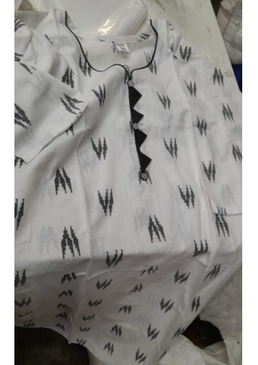 Womens Printed Kurti White Size 38