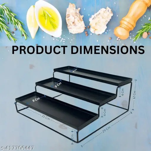 3 Tier Step Standing Metal Rack For Kitchen