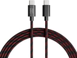 Amazon Basic Red And Black Color Charging Wire C To C Type