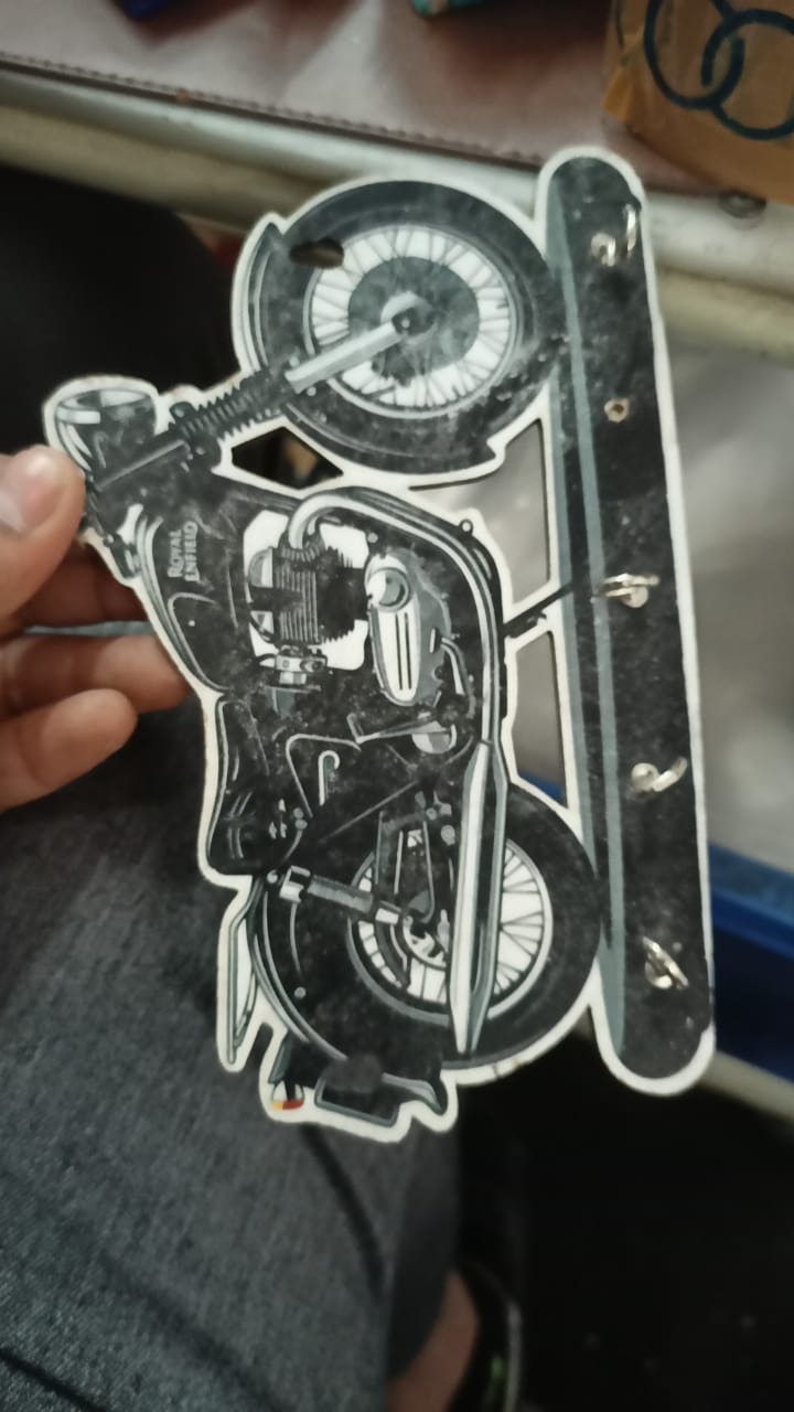 Art Kafe Black Bike Wall Sticker Key Holder