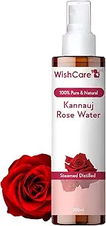 Wishcare 100 Pure Natural Rose Water Liquid For Skin 200 Ml