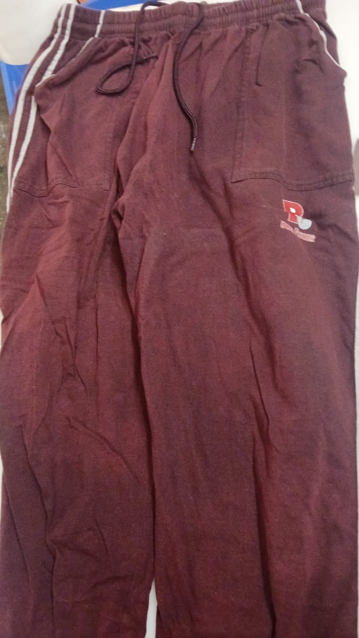 Men Mehroon Color Slim Fit Track Pant Size L