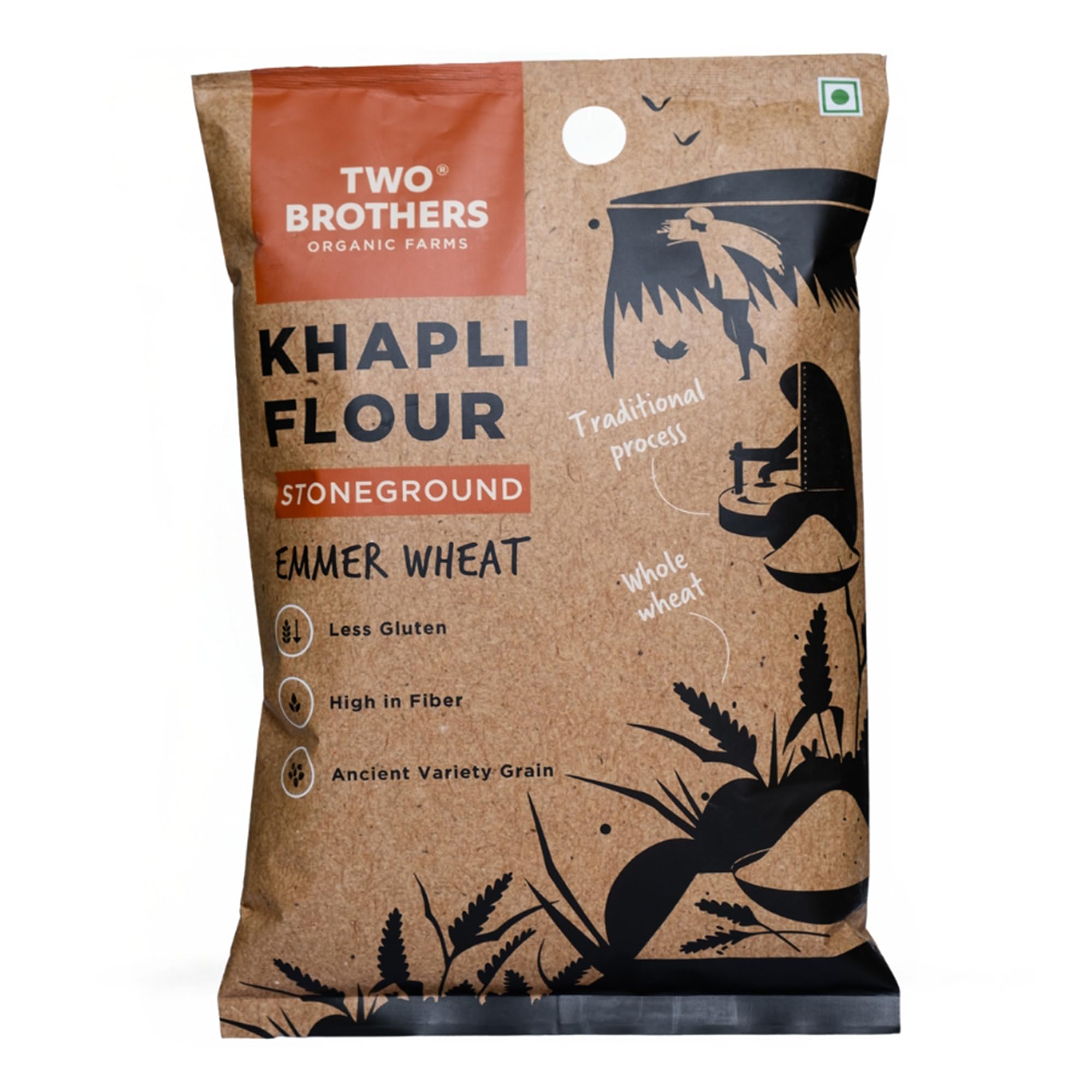 Two Brothers Organic Farms Khapli Wheat Flour 2Kg