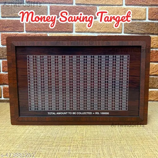 Artwindgifts Wooden Money Savings Box 1 Lakh Cash Vault