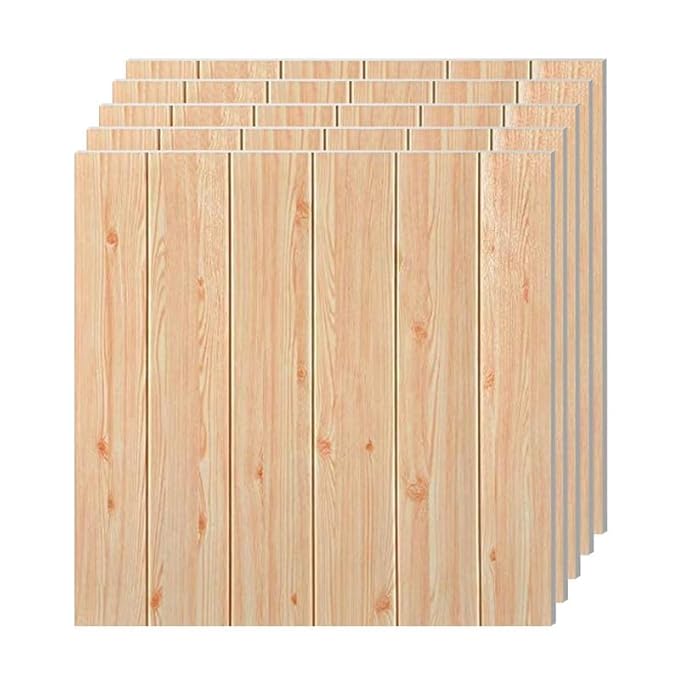 3D Foam Wallpaper Wall Panels Wooden 70Cmx70Cm