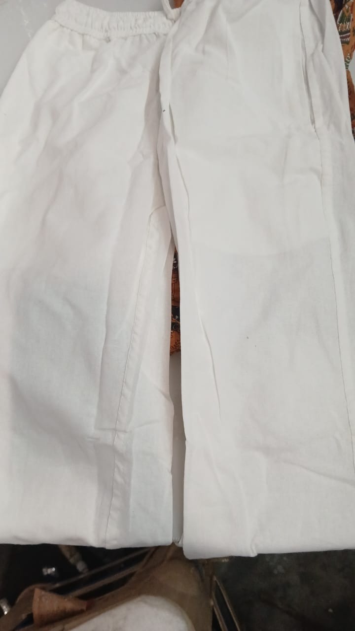 Woman White Color Palazzo Size M