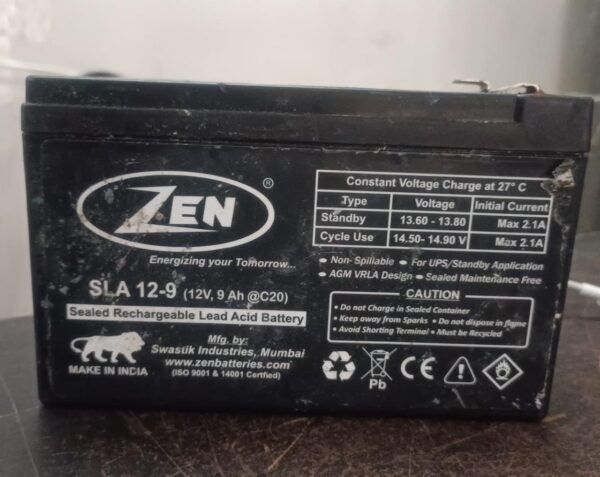 Zen 12 Volt 1Point2Ah Smf Vrla Battery For Ups Systems