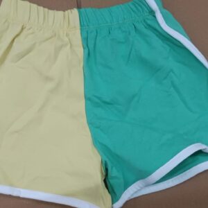 Crayonflakes Side Taped Two Color Yellow Green Shorts Size 4 To 5 Y