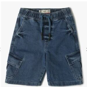 Yb Dnmx Boys Regular Fit Shorts With Flap Pockets Blue Size 14 Y