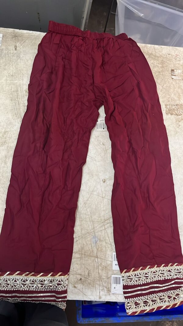 Women Red And Golden Colour Palazzo Size Xl
