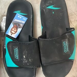 Asian MenS Casual Flip Flop Slippers Black And Green Colour Size 8