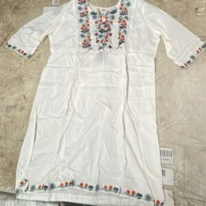 Women White Colour Printed Summer Kurti Size Xl
