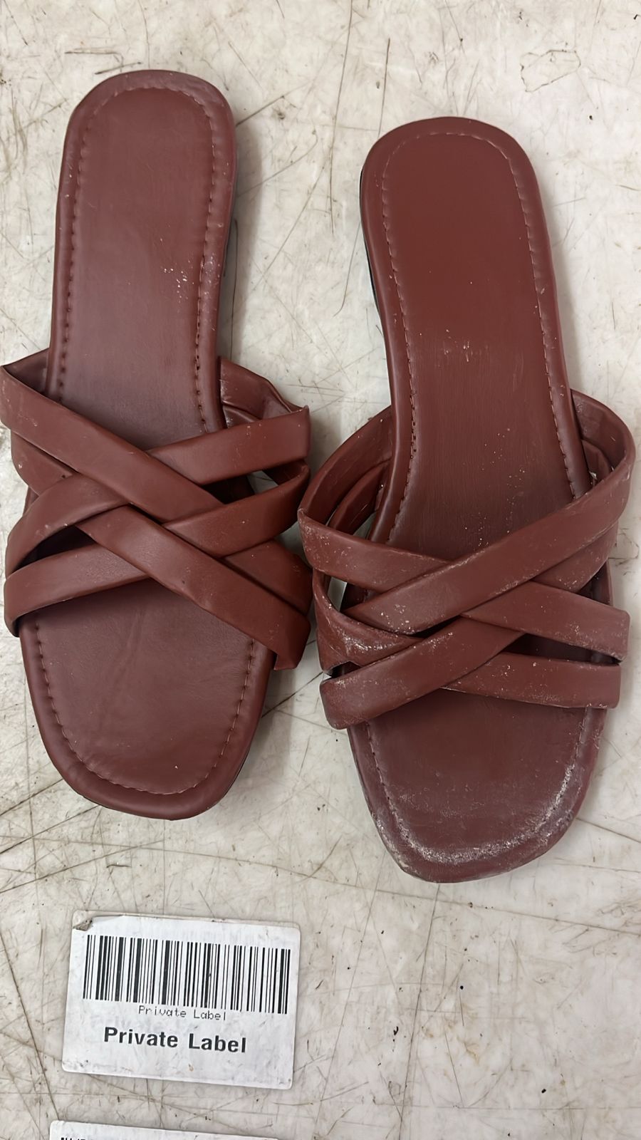 Women Brown Colour Casual Sandal Size 8