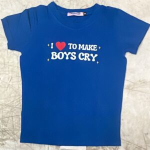 Kids Girl Blue Colour Printed T Shirt Size 4 To 5 Y