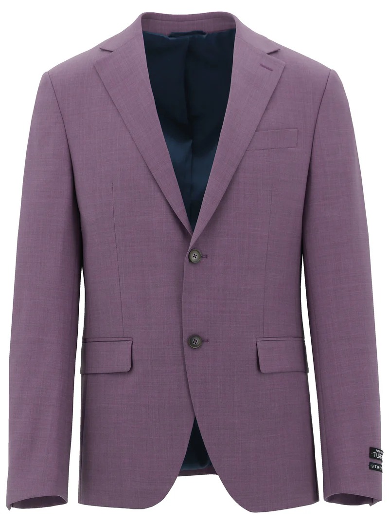 Hechter Paris Lazio Edward Purple Wool Blend Suit Size Xl