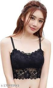Women Black Net Bra Size M