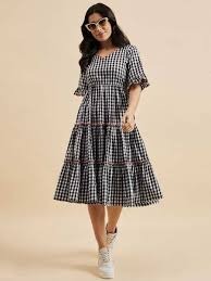 Azira Women Fit And Flare Black Midi Size Xxl