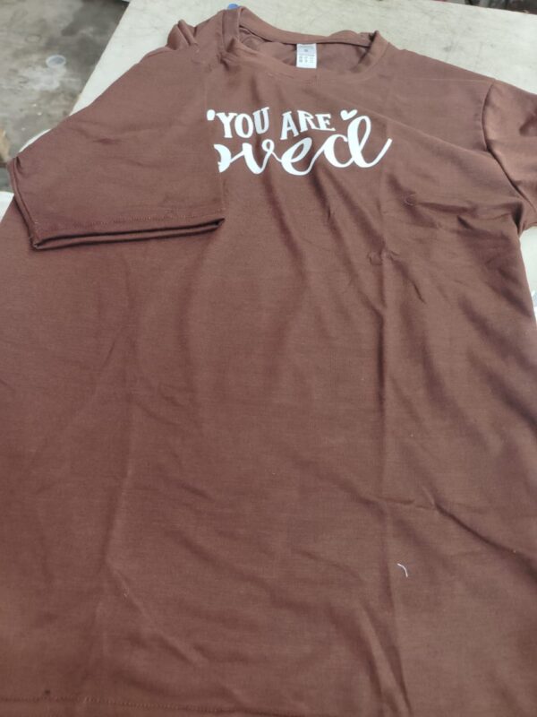 Brown Colour T Shirt For Women Size S