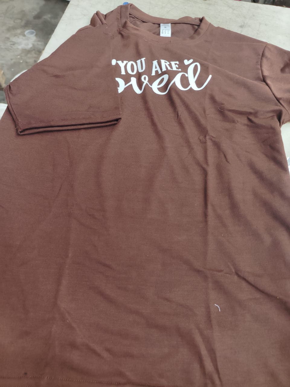 Brown Colour T Shirt For Women Size S