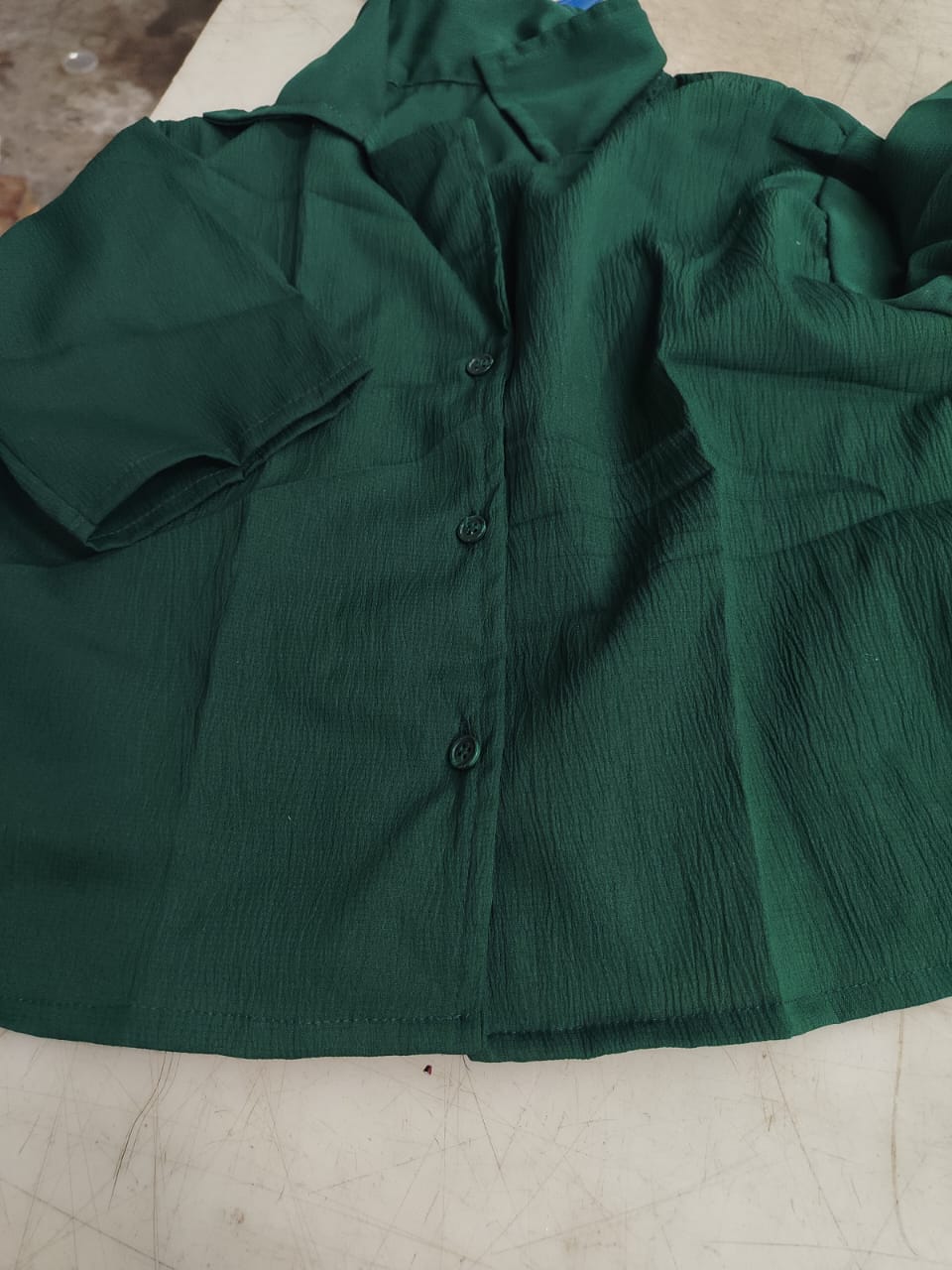 Green Colour Crop Shirt For Women Size Xl