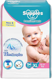 Supples Premium Baby Diaper Pants 54 Baby Diapers Xl Size