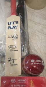 Wooden Bat And Red Ball For Kids