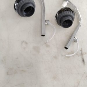 Attractive Shiny Metal And Glass Wall Lamp Set Of 2