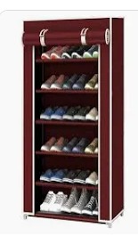 6 Layer Shoes Rack Maroon