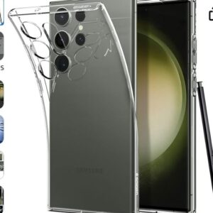 Spigen Samsung Galaxy S23 Ultra Case Colour White Transparent Camera Protector Lense
