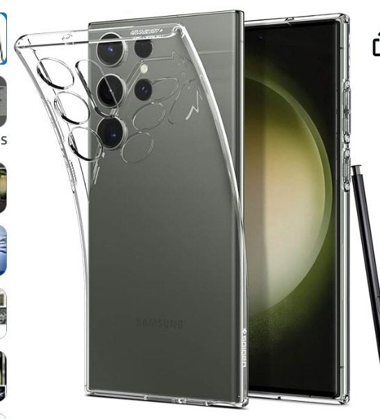 Spigen Samsung Galaxy S23 Ultra Case Colour White Transparent Camera Protector Lense