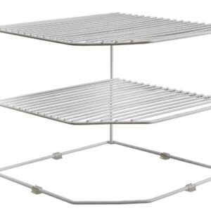 Stainless Steel Multipurpose 2 Tier Kitchen Corner Storage Shelf Or Storage Rack
