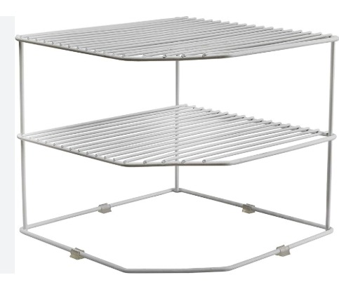 Stainless Steel Multipurpose 2 Tier Kitchen Corner Storage Shelf Or Storage Rack
