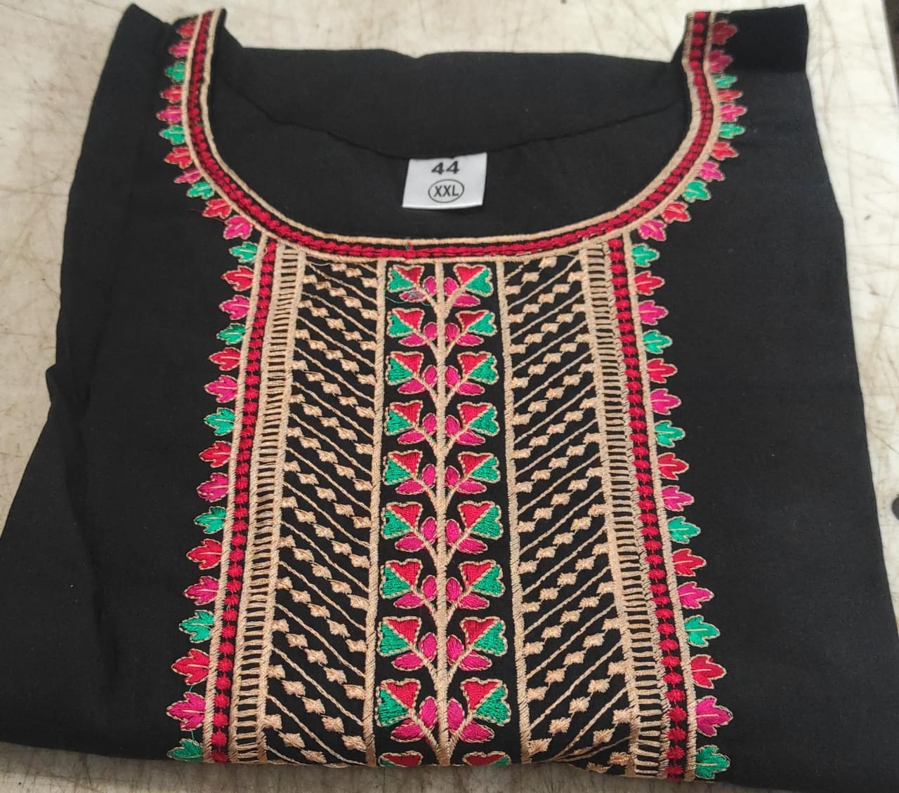 Black Color Full Sleeves Kurti For Women Size Xl