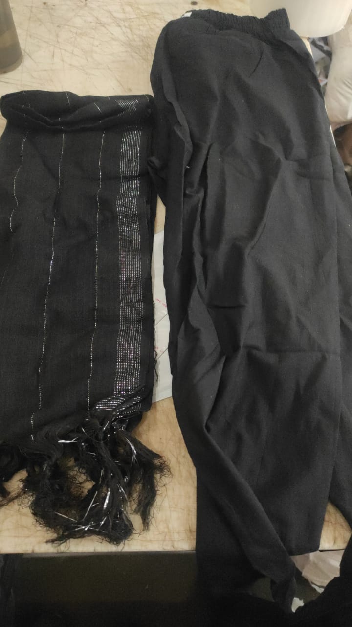 Black Pant With Dupatta For Women Size 38