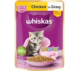 Whiskas Junior Chicken Gravy For Pets 80G For 2 To 12 Month