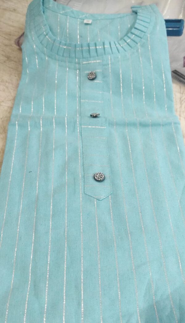 Sky Blue Full Sleeve Women Kurti Size 42