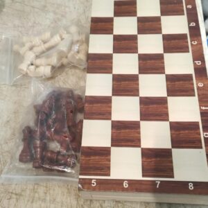 White And Brown Plastic Foldable Chess Board