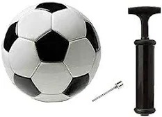White And Black Football With Pump