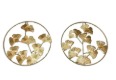 Wall Decoration Beautiful Gold Round Shape Wall Art Hanging Pack Of 2