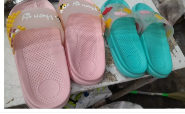 Womens Slides Pink Green Size 35 Pack Of 2